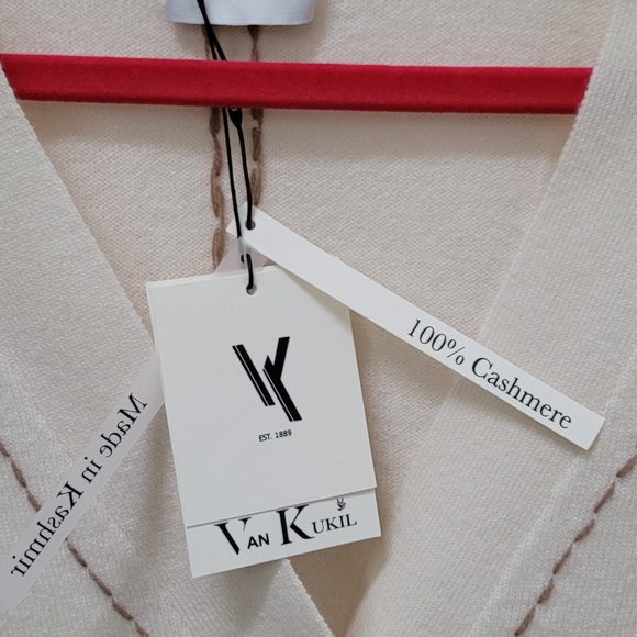 Van Kukil Cashmere Collegiate Style Cardigan XL and L -NWT - Picture 3 of 17